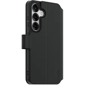 Comparateur de prix : PanzerGlass CARE by - Etui à rabat pour téléphone portable - avec béquille - 100 % de polycarbonate recyclé, 35 % de polyuréthane (PU) recyclé, cuir vegan - pour