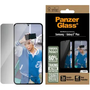 Comparateur de prix : PanzerGlass Protège-Écran Galaxy S25 Plus - Noir Transparent