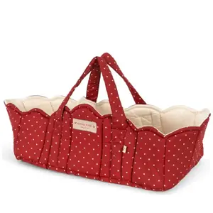 Couffin pour poupée Fraise à pois pas cher