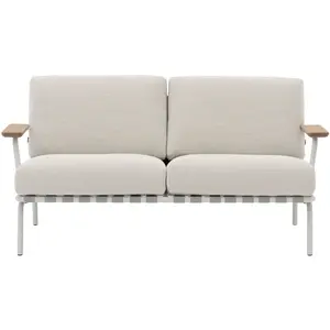 Canapé d'extérieur en acier et tissu gris 73x152,5cm Settle - Muuto