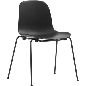 Normann Copenhagen - Chaise empilable Form - Noir - Acier laqué - Desi... pas cher
