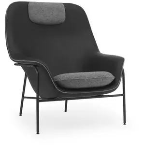 Fauteuil avec appui-tête en acier ultra hallingdal Drape - Normann Cop...