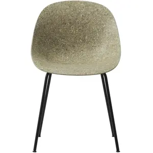 Chaise recyclable en herbes marines et acier noir Mat - Normann Copenh... pas cher