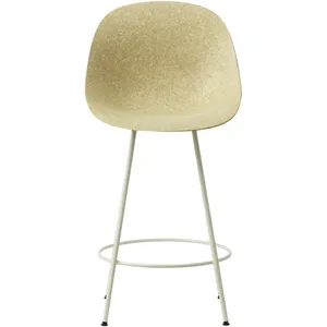 Chaise de bar recyclable en chanvre en acier crème 65cm Mat - Normann ... pas cher