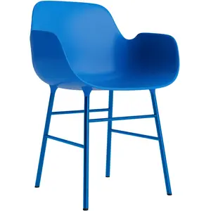 Fauteuil Form avec structure en métal - bright blue Normann Copenhagen pas cher