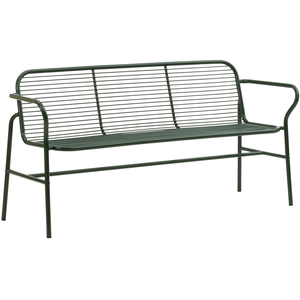 Normann Copenhagen - Banc avec dossier Vig - Vert - Acier thermolaqué - Designer Simon Legald pas cher
