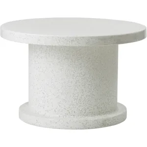 Table basse ronde en plastique recyclé blanc 75x48cm Bit - Normann Cop... pas cher