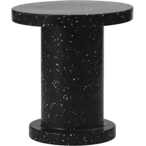 Comparateur de prix : Table d'appoint ronde en plastique recyclé noir 50x55cm Bit - Normann ...