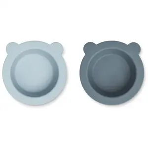 Liewood - Lot de 2 bols avec ventouse Peony - Sea blue&whale blue mixVendu parvertbaudet