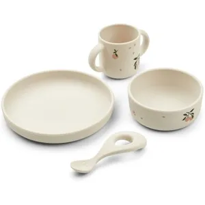 Comparateur de prix : LIEWOOD Vivi set de vaisselle en silicone pack de 4 peach /sea shell mix