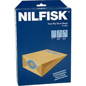 Comparateur de prix : Sacs aspirateur gs/gm80 x5 papier - boite de 5 sacs Nilfisk 82095000