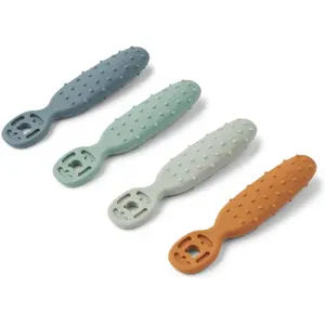 Liewood Lot de 4 cuillères d'apprentissage Caelia Whale Blue Multi Mix pas cher