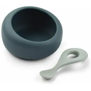 Liewood Sparia bol+cuillère silicone bleu pas cher