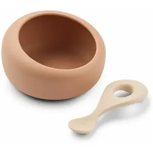 Liewood - Bol et cuillère en silicone Sparia Tuscany rose/Apple blosso... pas cher