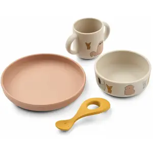 Coffret repas en silicone Vivi Cats and Dogs (4 pièces)Vendu parvertbaudet