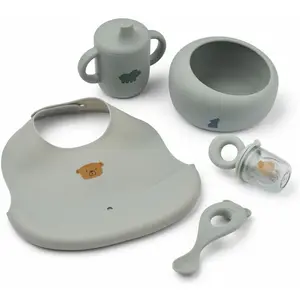 Liewood Coffret repas Mileah Dove Blue (5 pièces) pas cher