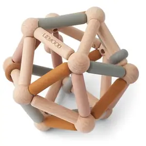 Liewood Balle de préhension 2 en 1 Annemette Mustard Multi Mix pas cher