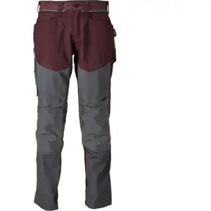 Pantalon de travail avec poches genouillères Mascot Customized - 22479-230-Bordeaux-76-50 pas cher