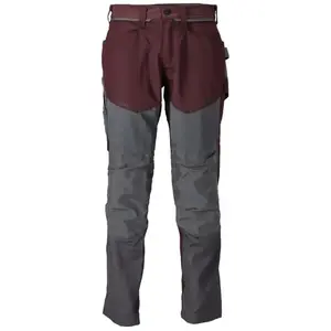 Pantalon de travail avec poches genouillères Mascot Customized - 22479-230-Bordeaux-82-52 pas cher
