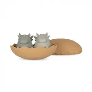Konges Slojd Jouet de bain en silicone oeuf de dino pas cher