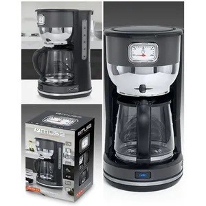 Comparateur de prix : Muse Cafetiere Retro Vintage Inox 1.4 L 10 Tasses 1000w Sans Fil Noire Inox Poignée Ergonomique