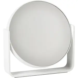 Miroir de table UME en aluminium thermolaqué et verre Blanc Zone Denmark pas cher