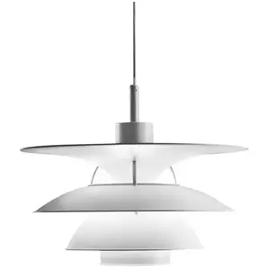 Comparateur de prix : LOUIS POULSEN lampe à suspension PH 5-4 1/2 (Blanc - Aluminium)
