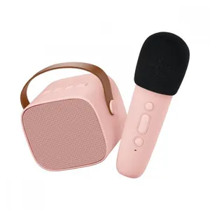 Lalarma Boîte karaoké enceinte et micro Rose pas cher