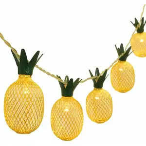 ENSOLEILLE Guirlande lumineuse fée ananas 6,5 pieds 20 led - Cadeaux d...