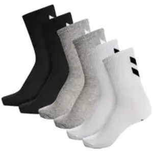 Comparateur de prix : Lot de 6 Chaussettes femme Hummel hmlchevron - blanc/noir/gris