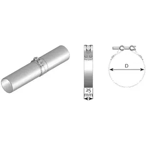 Comparateur de prix : Collier de serrage, échappement DINEX 99944