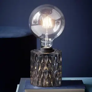 Nordlux Lampe à poser HOLLYWOOD en verre transparent fumé
