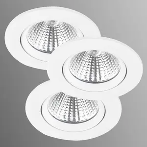 Nordlux Spot encastré LED Freemont 2 700 K par 3, blanc
