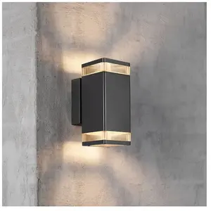 Comparateur de prix : Nordlux Applique d’extérieur Elm en noir, à 2 lampes
