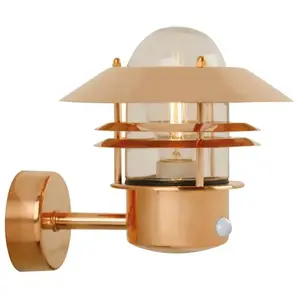 Comparateur de prix : Nordlux BLOKHUS SENSOR-Applique d'extérieur détecteur cuivre H23cm