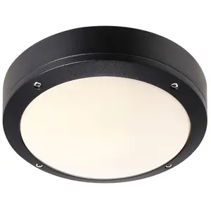 Comparateur de prix : Nordlux DESI 22-Applique ou plafonnier d'extérieur en aluminium  Ø22cm Noir