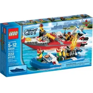 Lego city - 60005 - jeu de construction - le bateau des pompiers pas cher