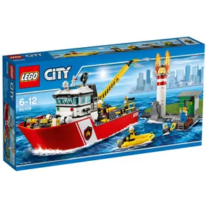 LEGO 60109 City Le Bateau des Pompiers pas cher