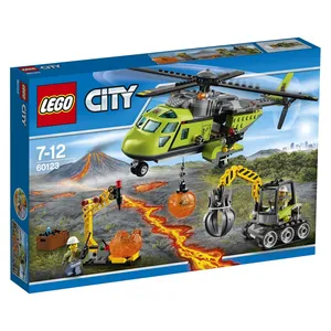 Lego City - L'hélicoptère D'approvisionnement Du Volcan - 60123 pas cher