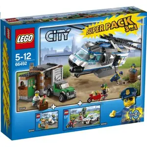 Lego City 66492 Super Pack 3 en 1 Police - 60041 + 60042 + 60046 pas cher