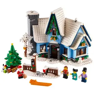 Lego - La visite du Père Noël - 10293 - Maison de Noël - 1455 pièces pas cher