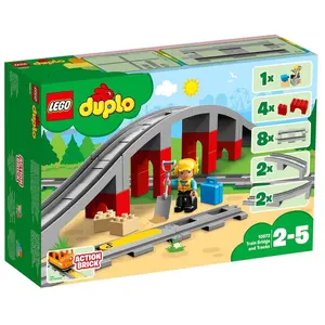 LEGO DUPLO - Les rails et le pont du train - 10872 pas cher