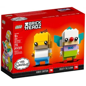 Lego Brickheadz - Homer Simpson &amp Krusty Le Clown - 41632 pas cher