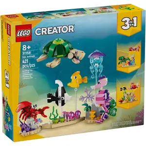 LEGO Creator 3-en-1 Les animaux marins 31158 pas cher