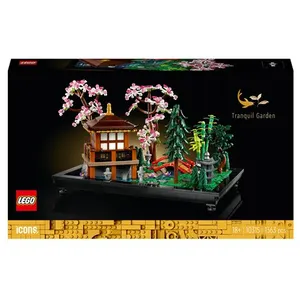 Jeux de construction jardin paisible Lego Icons 48x28,2x9,1 cm pas cher