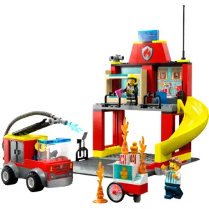 LEGO® City 60375 La caserne et le camion des pompiers pas cher