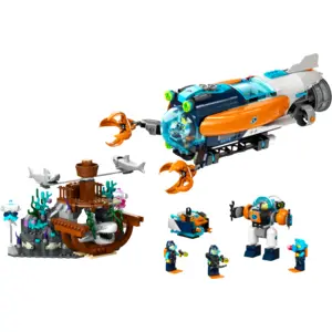 LEGO® City 60379 Le Sous-Marin d’Exploration en Eaux Profondes pas cher
