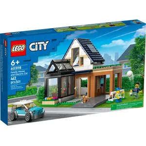 Lego Lego City - La Maison Familiale Et La Voiture Électrique - 60398 pas cher
