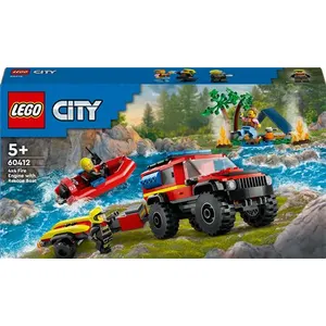 Comparateur de prix : LEGO® City 60412 Le camion de pompiers 4x4 et le canot de sauvetage