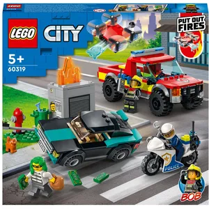 Comparateur de prix : LEGO City 60319 Le sauvetage des pompiers et la course-poursuite de la police